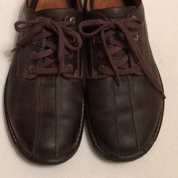 Men’s ECCO Brown Lace Ups sz 9-1/2 - Picture 2 of 12